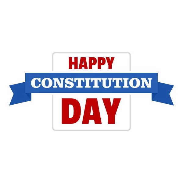 Anayasa günü logo simge, düz stil — Stok Vektör