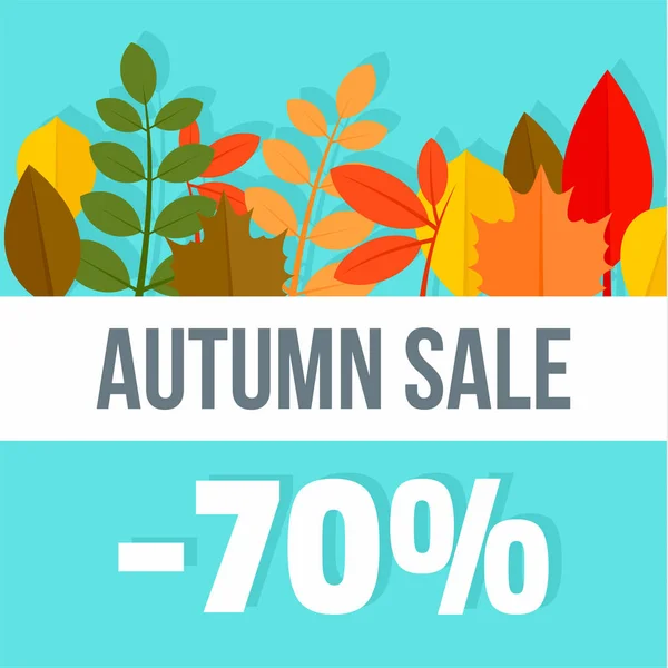 Big autumn final sale background, flat style — Stock Vector