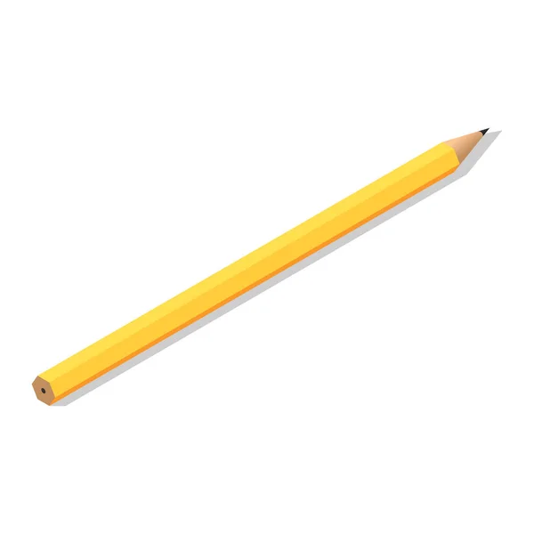 Icône de stylo enfant jaune scolaire, style isométrique — Image vectorielle