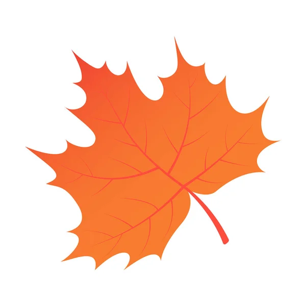 Kahverengi sonbahar ağaç yaprak simgesiyle, izometrik stili — Stok Vektör