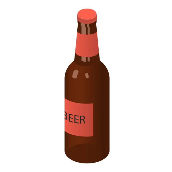 Láhev piva ikony, izometrický styl — Stockový vektor