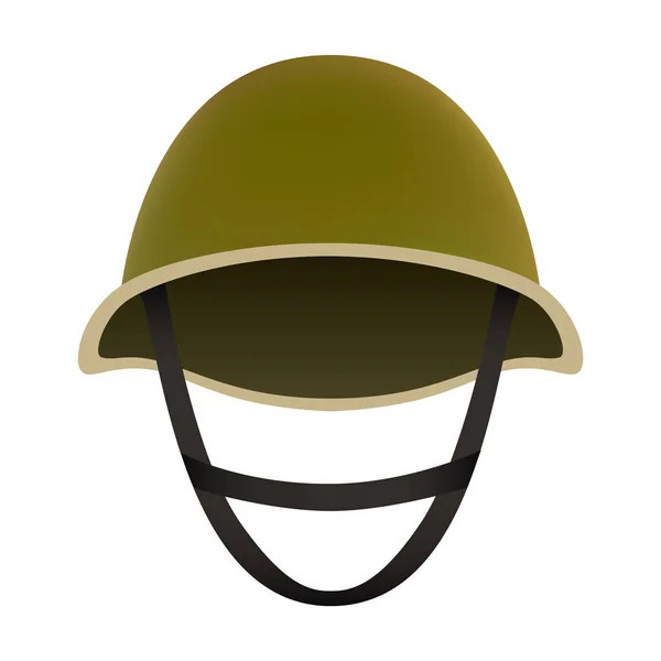 Přední části camo helma maketa, realistický styl — Stockový vektor