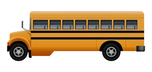 Kant van de oude schoolbus mockup, realistische stijl — Stockvector