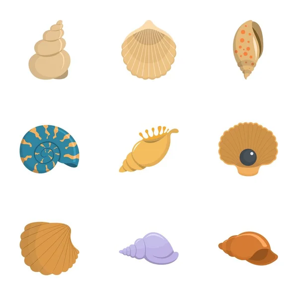 Conjunto de iconos de caracol, estilo de dibujos animados — Vector de stock