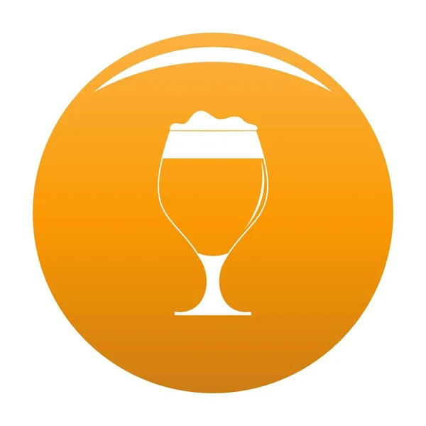 Szklanka piwa ikona orange vector — Wektor stockowy