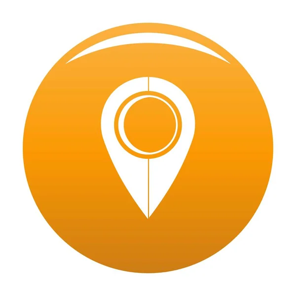 Karte Pin Symbol Vektor orange — Stockvektor