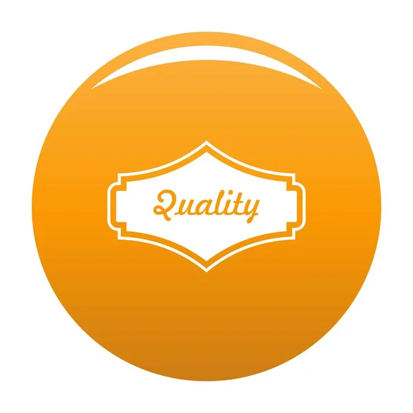 Marca de qualidade ícone vetor laranja —  Vetores de Stock