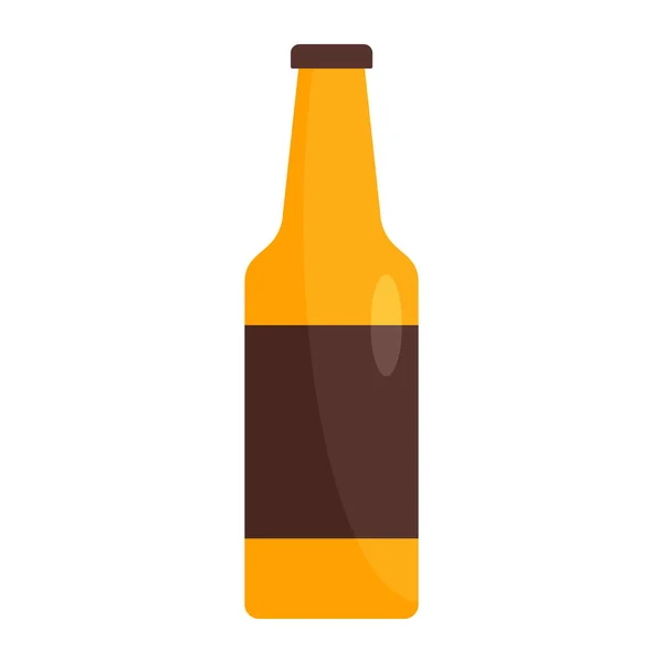 Bottle of german beer icon, flat style — Stock Vector