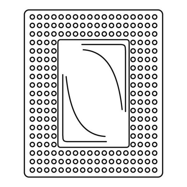 Icono de parche anticonceptivo, estilo de esquema — Vector de stock