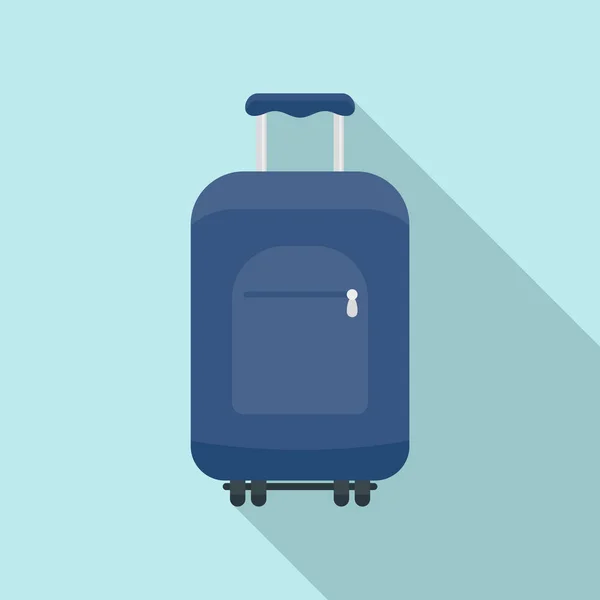 Viaje icono de la bolsa de verano, estilo plano — Vector de stock