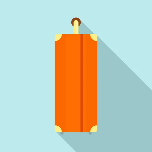 Lado del icono de la bolsa de viaje, estilo plano — Vector de stock