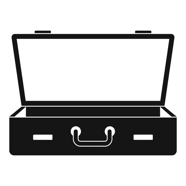 Icône valise en cuir, style simple — Image vectorielle