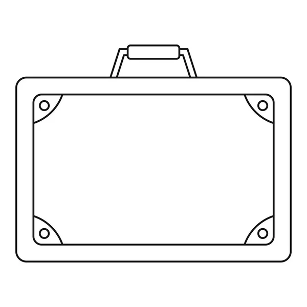 Icône de valise de voyage, style contour — Image vectorielle