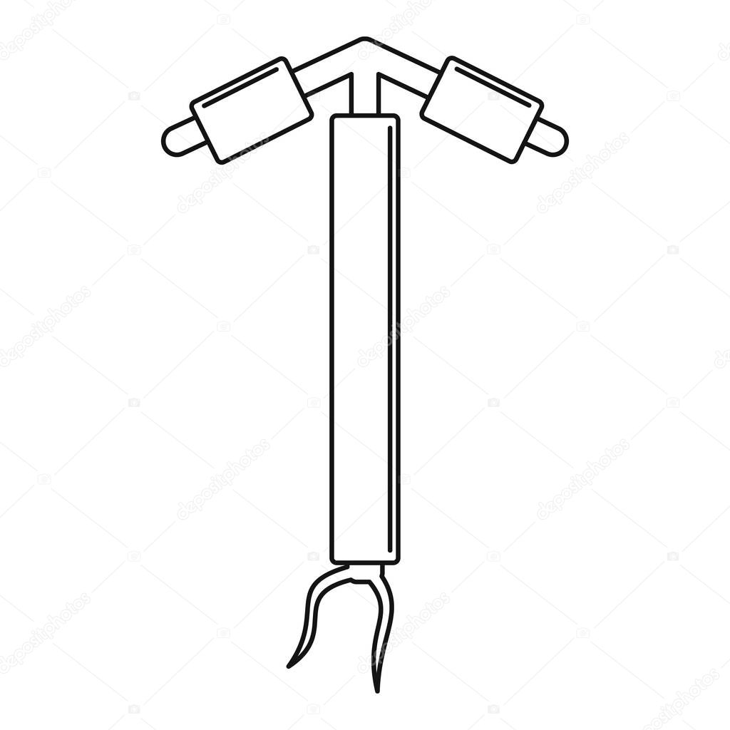 Contraception hand tool icon, outline style