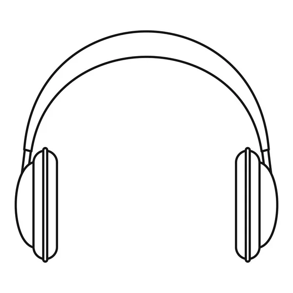 Modernes Kopfhörer-Symbol, umrissener Stil — Stockvektor