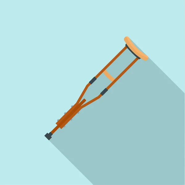 木拐杖图标, 扁平风格 — 图库矢量图片