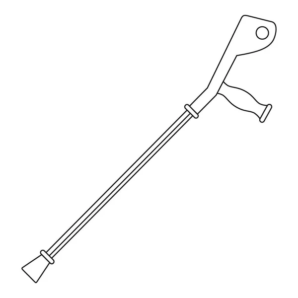 Crutch ikon, kontur stil — Stock vektor