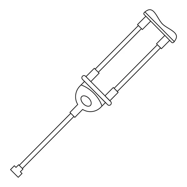 医療用松葉杖のアイコン、アウトラインスタイル — ストックベクタ