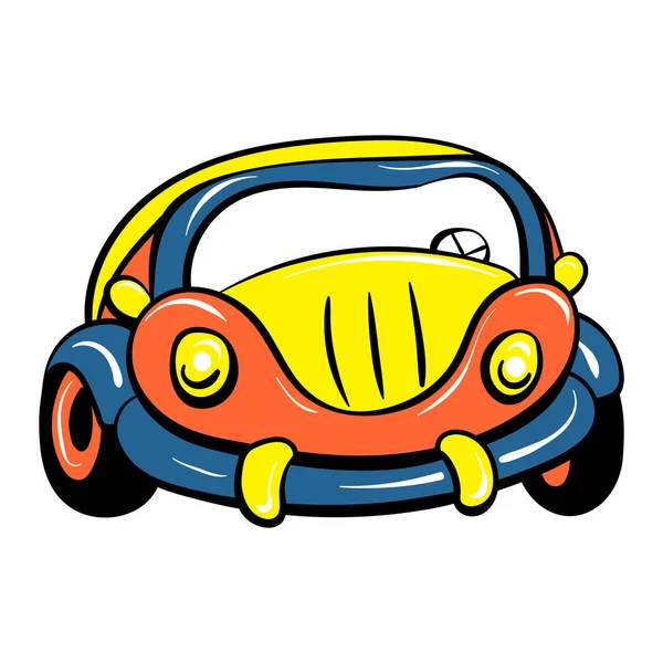 Auto speelgoed pictogram, cartoon stijl — Stockvector