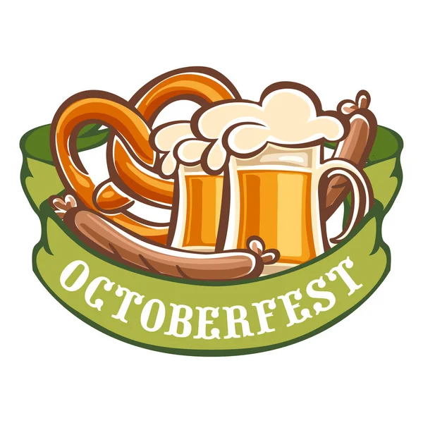 Icono de octoberfest alemán, estilo de dibujos animados — Archivo Imágenes Vectoriales