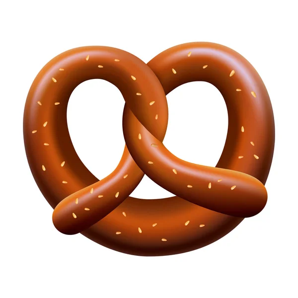 Mockup pretzel fresco, estilo realista — Vetor de Stock