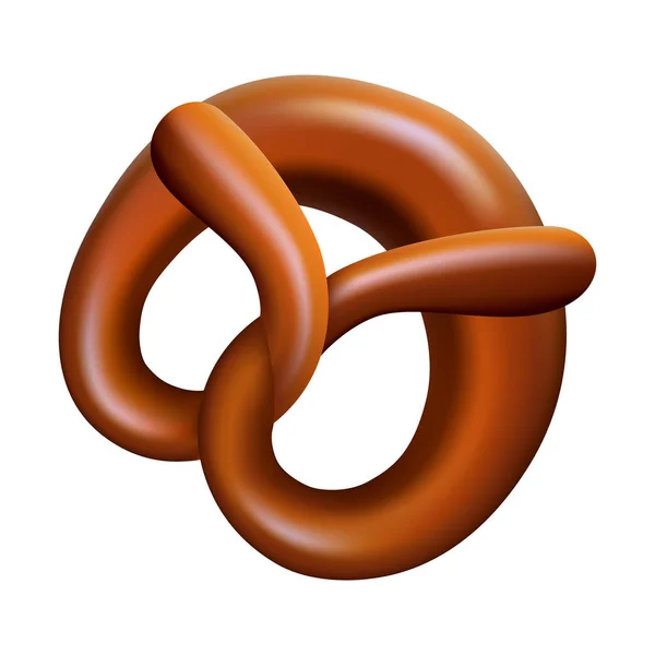 Modello pretzel bavarese, stile realistico — Vettoriale Stock