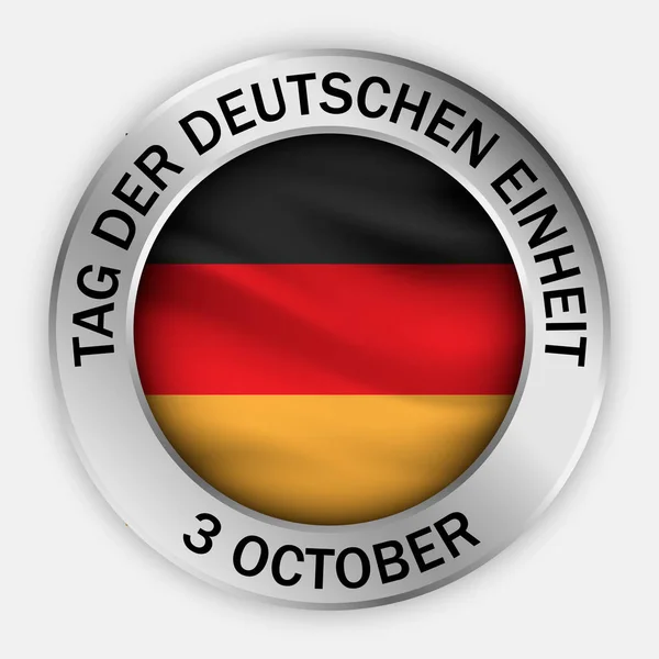 Día de la unidad alemana concepto de fondo, estilo realista — Vector de stock