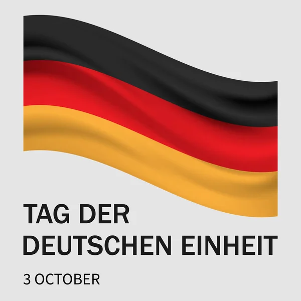 Tag allemand der deutschen einheit concept background, style réaliste — Image vectorielle