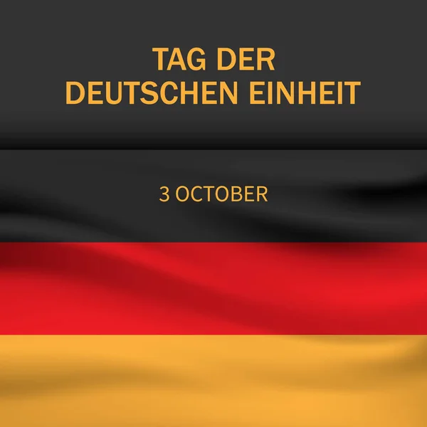 Concept de fête de l'indépendance allemande arrière-plan, style réaliste — Image vectorielle