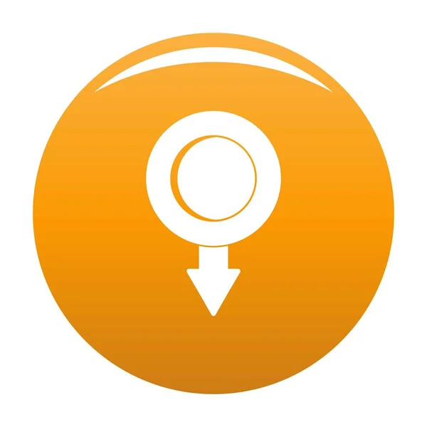 Push-Pin-Symbol Vektor orange — Stockvektor