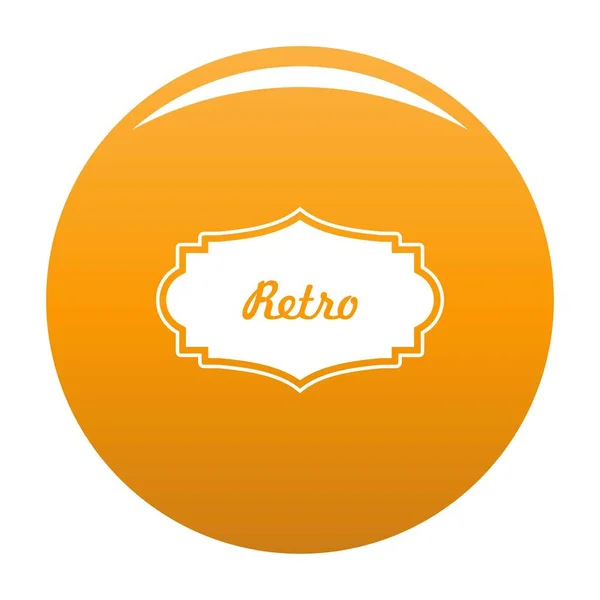 Retro label pictogram vector oranje — Stockvector