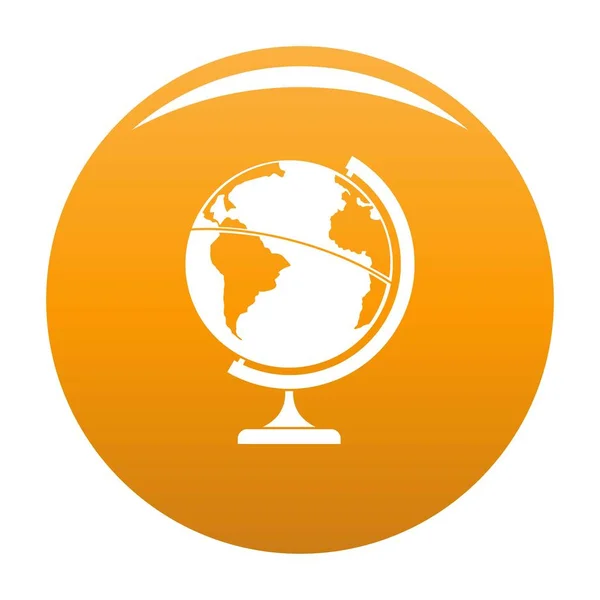 Geografischer Planet Symbol-Vektor orange — Stockvektor