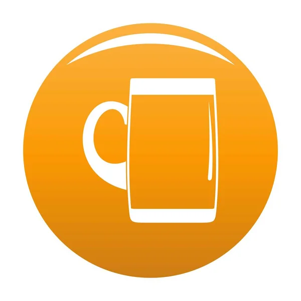Pinta di birra icona vettore arancione — Vettoriale Stock