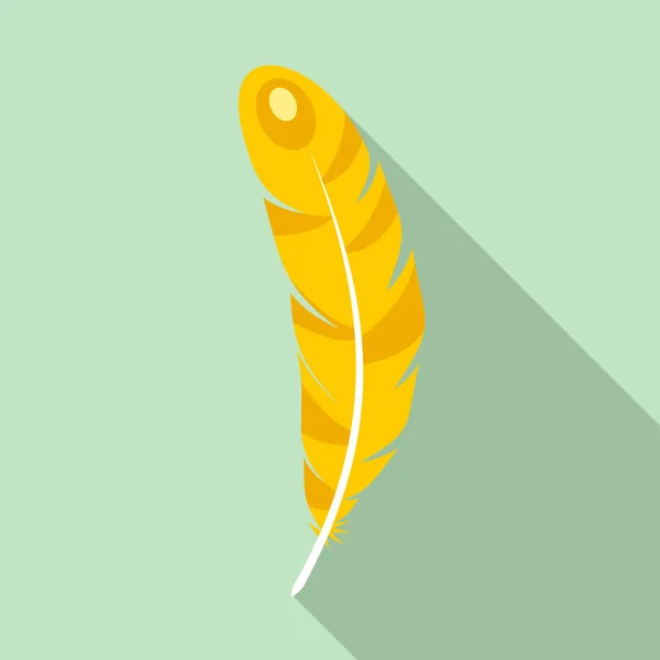 Icône de plume tribale, style plat — Image vectorielle