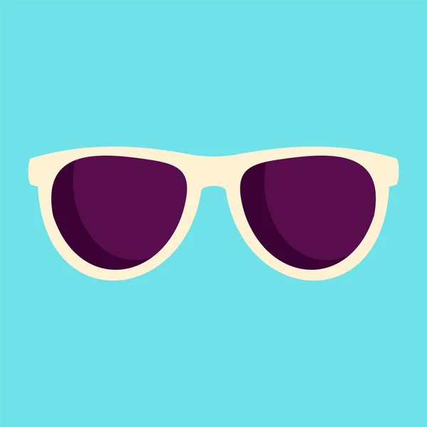 Sun glasses icon, flat style — Stock Vector