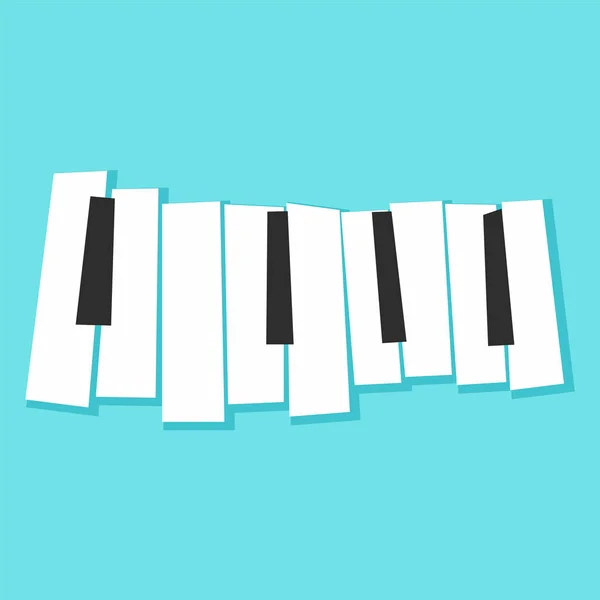 ピアノのキーのアイコン、フラット スタイル — ストックベクタ