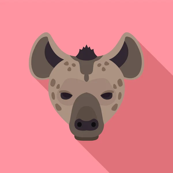 Ícone de hiena, estilo plano — Vetor de Stock