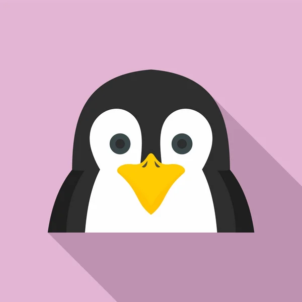 Penguin ikona, plochý — Stockový vektor