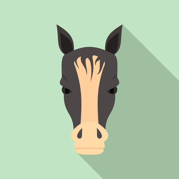 Icono Cabeza Caballo Ilustración Plana Del Icono Del Vector Cabeza — Vector de stock