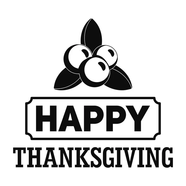 Логотип Дня благодарения, простой стиль — стоковый вектор