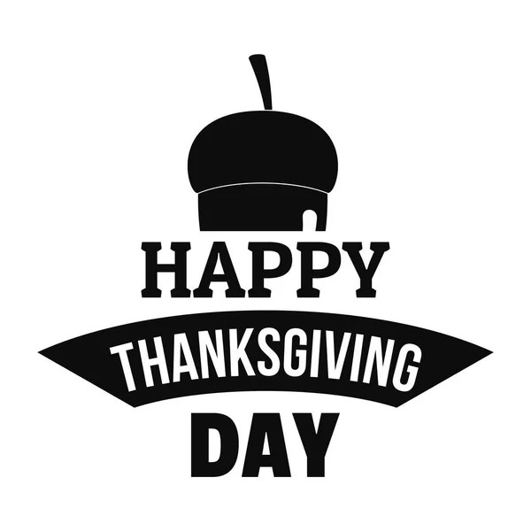 Логотип на День благодарения, простой стиль — стоковый вектор