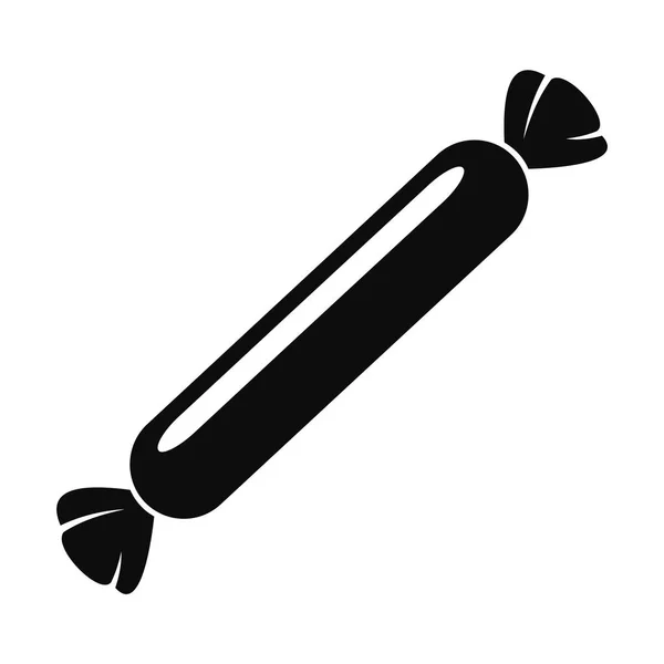 Longue icône de bonbon, style simple — Image vectorielle