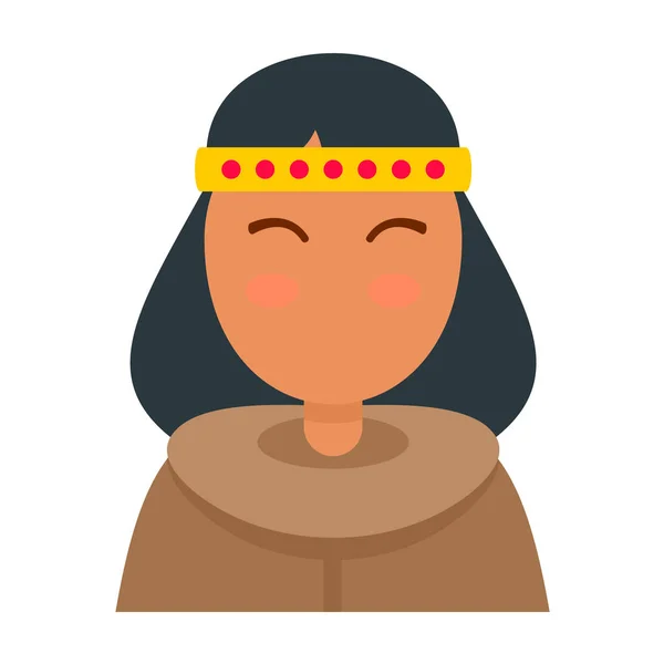 Alaska icono de la mujer, estilo plano — Vector de stock