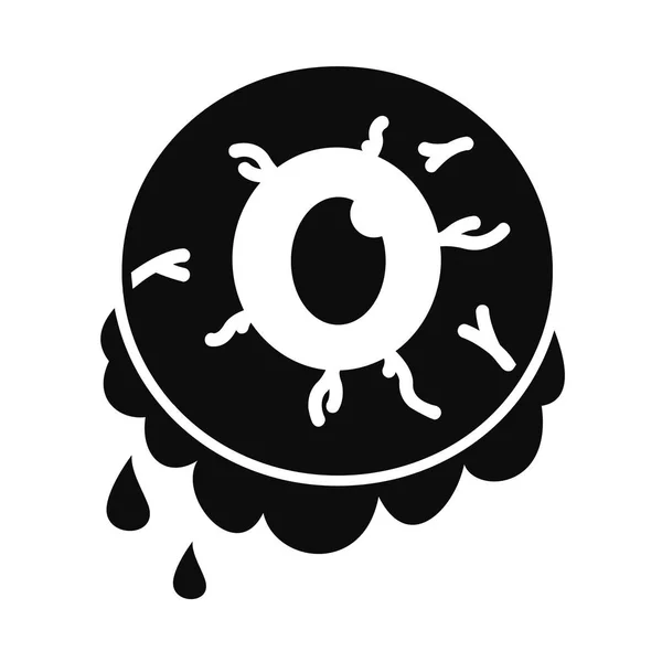 Icono de ojo de zombie de Halloween, estilo simple — Vector de stock