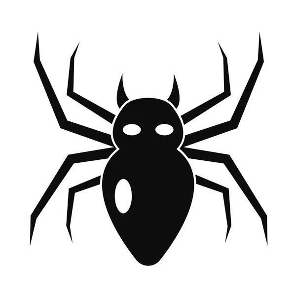 Spinnensymbol, einfacher Stil — Stockvektor