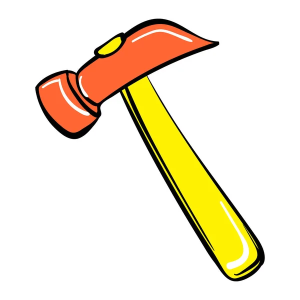 Hammer icon, cartoon style — Stock Vector