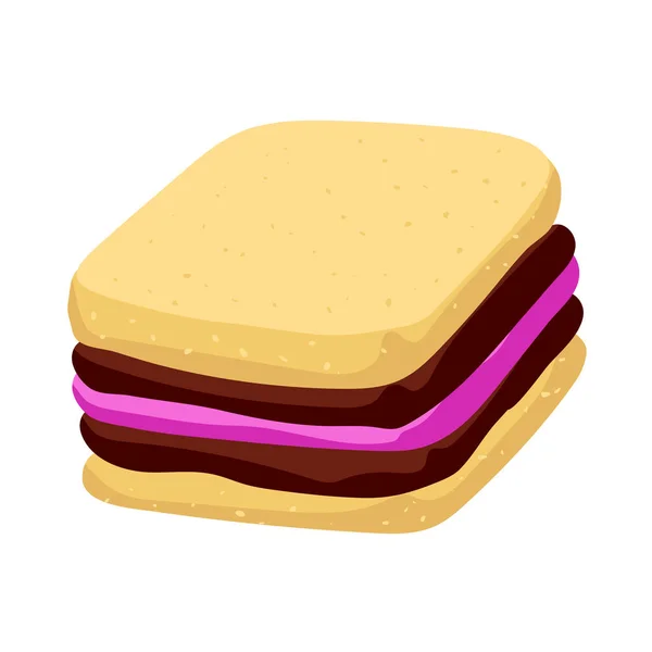 Biscuit doux icône, style dessin animé — Image vectorielle