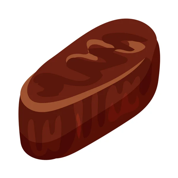 Icône de la truffe au chocolat, style dessin animé — Image vectorielle