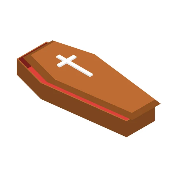 棺のアイコン、アイソメ図スタイル — ストックベクタ
