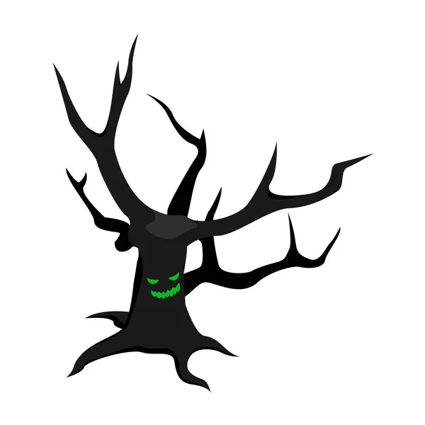 Strašidelný strom ikona, izometrický styl — Stockový vektor